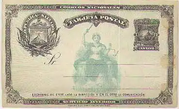 El Salvador Ganzsache 1 Centavo *1891