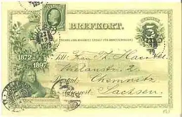 Schweden Bildganzsache 5 Öre, o 23.12.1899