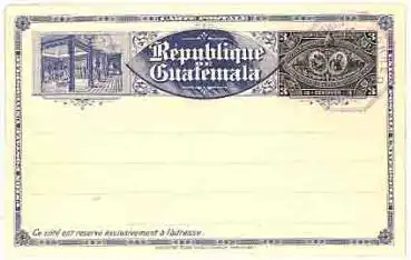 Guatemala Ganzsache 3 centavos o ca. 1900