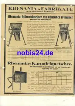 Cassel  Rhenania Fabrikate Prospektblatt