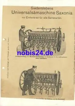 Siederslebens Landmaschinen Reklameblatt