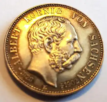 Jäger 127 SACHSEN 2 Mark 1902 E - Albert 1873-1902 auf den Tot