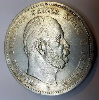 Jäger 097 - 5 Mark PREUSSEN 1876 B Wilhelm I. Erhaltung