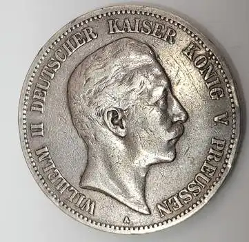 Jäger 104 - 5 Mark Preussen 1898 Silbermünze