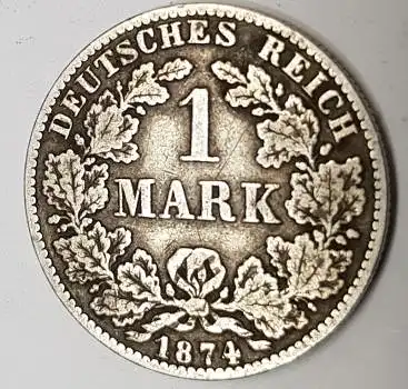 1 Mark 1874 B Erhaltung