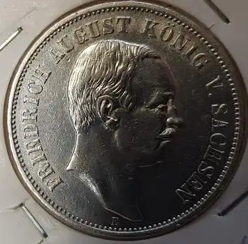 Jäger 136 - 5 Mark Sachsen 1914 Silbermünze vz-stgl