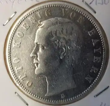 Jäger 046 - 5 Mark Bayern 1903 Otto Silbermünze