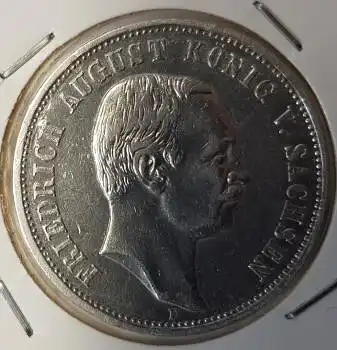 Jäger 135 - 3 Mark Sachsen 1909 Friedrich August stgl