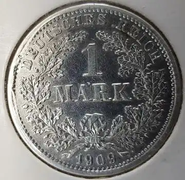 1 Mark 1909 D Kaiserreich vz-stgl