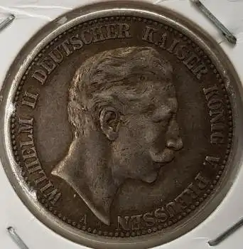 Jäger 102 - 2 Mark Preussen 1907 Kaiserreich Silbermünze