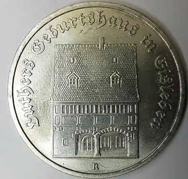 Jäger 1590 - 5 Mark 1983 Eisleben Luthers Geburtshaus DDR