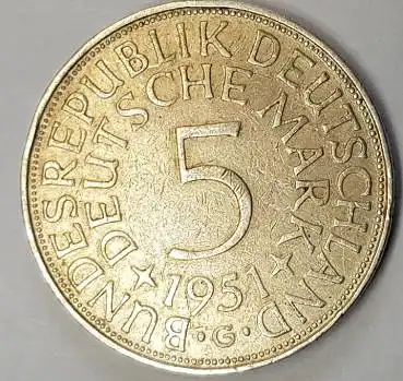 Jäger 0387 - 5 D-Mark 1951 G BRD