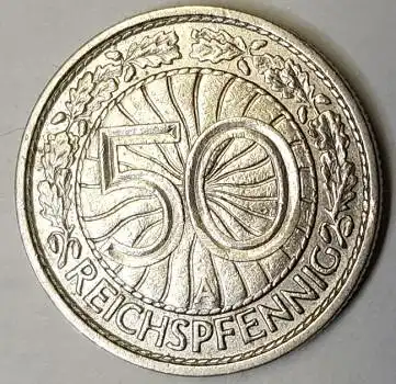50 Pfennig 1928 A Weimarer Republik