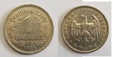 1934 F 1 Reichsmark Jäger 354