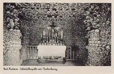 Bad Kudowa, Schädelkapelle, Makabere AK, Totenschädel,  * ca. 1930