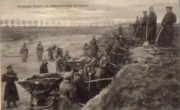 Lötzen Ostpreussen Gefangene Russen als Chauseearbeiter, o 28.12.1916