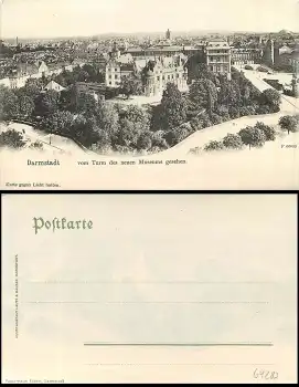 Darmstadt "Halt gegen das Licht" Karte *ca. 1900