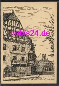 Weimar Fürstenkeller Künstlerkarte  *ca.1955