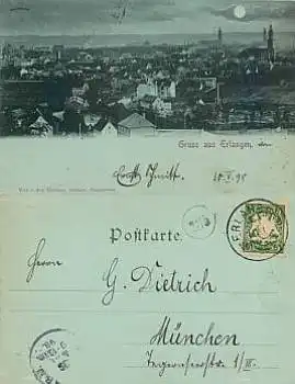 Erlangen Mondscheinkarte o 30.5.1898