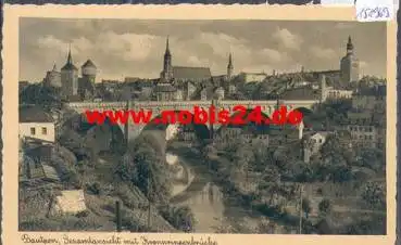 02625 Bautzen mit Kronprinzenbrücke, gebr. ca. 1940