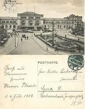 Hannover Bahnhof o 4.7.1908
