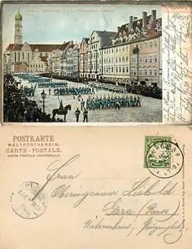 Augsburg Parade Maximilianstrasse 11.10.1904