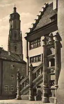 86720 Nördlingen Rathaustreppe mit Daniel o 4.7.1956