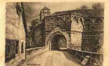 91541 Rothenburg Tauber Spitalbastei Künstlerkarte * ca. 1925