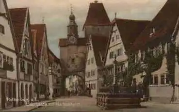 91541 Rothenburg Tauber Rödergasse mit Markusturm * ca. 1930