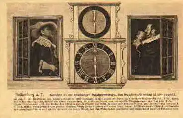 91541 Rothenburg Tauber Kunstuhr Reichstrinkstube * ca. 1930