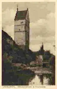91550 Dinkelsbühl Wörnitztorturm am Stadtgraben * ca. 1910