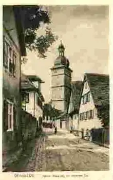 91550 Dinkelsbühl Oberer Mauerweg mit Segringer Tor *ca. 1920