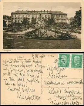 91054 Erlangen Schloss mit Emigrantenbrunnen o 18.6.1932