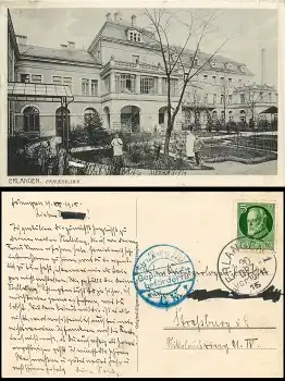 Erlangen Frauenklinik Zensurpost  (Straßburg Elsaß) o 20.12.1915