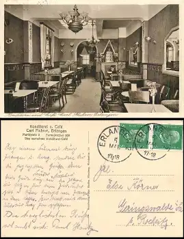 91054 Erlangen Konditorei Cafe Carl Fluhrer o 5.5.1930