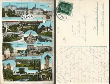 Erlangen Mehrbildkarte o 25.8.1913