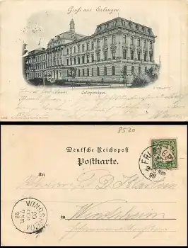 91054 Erlangen Collegienhaus o 20.2.1898