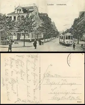 76829 Landau Pfalz Ostbahnstrasse Strassenbahn  o ca. 1915