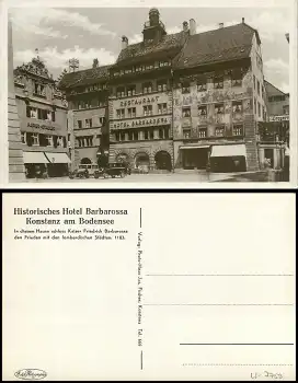 78465 Konstanz Hotel Barbarossa *ca. 1930