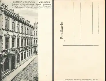 Wiesbaden Loeschs Weinstuben Spiegelgasse *ca. 1907