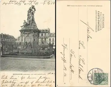 Mannheim Monument Marktplatz o 28.10.1907