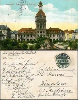 Mannheim Paradeplatz mit Kaufhaus o 08.10.1908