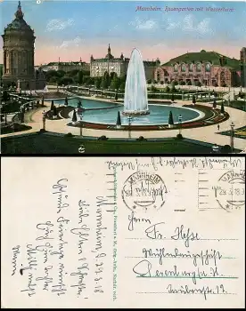 Mannheim Rosengarten Wasserturm o 29.03.1918