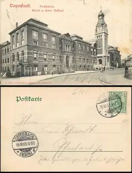 Darmstadt Hochschule Electr. u. chem. Institut o 10.10.1903