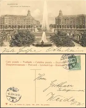 Mannheim Arkadenhäuser am Friedrichsplatz o 05.10.1904