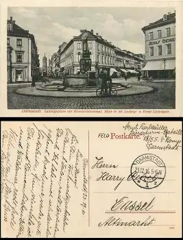 Darmstadt Ludwigsplatz Bismarckdenkmal o 23.12.1916