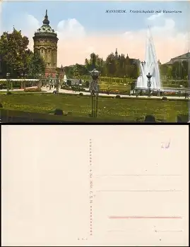 Mannheim Friedrichsplatz m. Wasserturm *ca. 1920