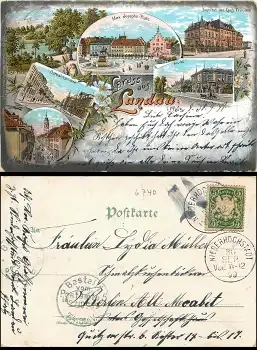 76829 Landau Pfalz Farblitho o 30.9.1899