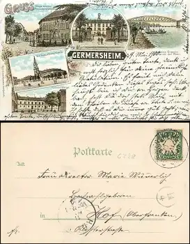 76726 Germersheim Litho Briefträgerstempel o 9.5.1900