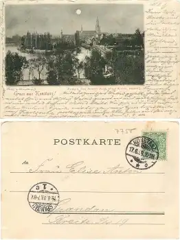 78465 Konstanz Mondscheinkarte o 17.06.1898